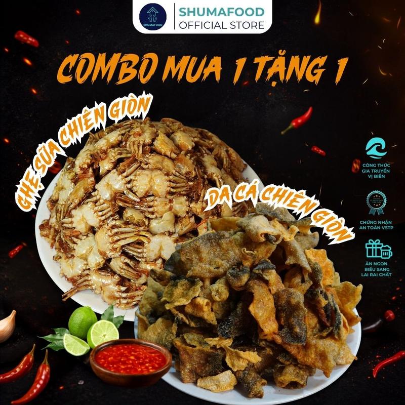 Mua 160g Khô Ghẹ sữa chiên giòn tặng 90g khô Da Cá chiên giòn thơm ngon…