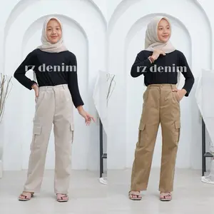 celana cargo anak perempuan celana cargo anak cewek 8 - 16 tahun Fashion