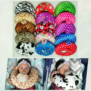 PREMIUM!!! Bantal Penyangga Botol Dot Susu Bayi Motif Polkadot Animals