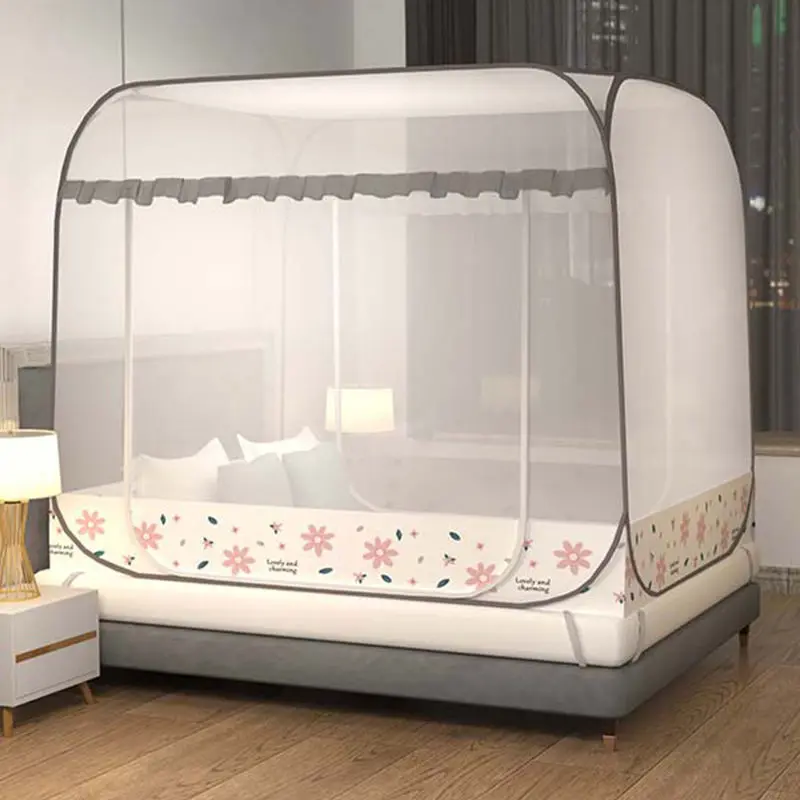 Mongolian Bag Mosquito Net Installation-Free Delivery Dormitory Single 1.5 M Household Full Bottom Drop-Resistant 0.9M Bed