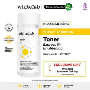 WHITELAB N-DOSE+ 2.0 INTENSIVE BRIGHTENING ESSENCE TONER - TONER PENCERAH WAJAH ANTI KUSAM & MELEMBAPKAN DENGAN AHA [BPOM]