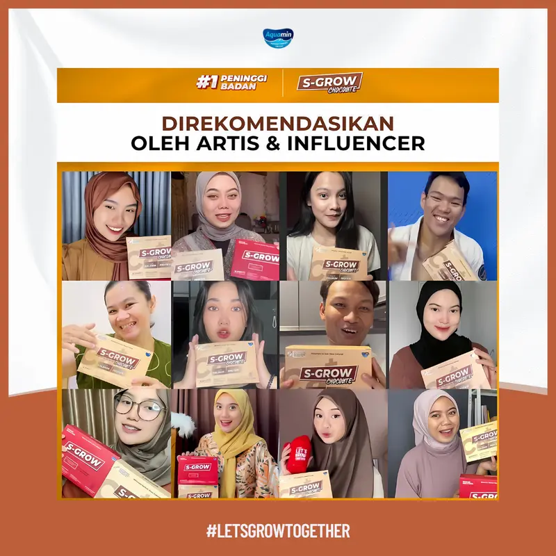 S-GROW Susu Rasa Coklat Tinggi Kalsium untuk Pertumbuhan Badan Remaja dan Dewasa dengan Multivitamin Zinc dan Vitamin D  bpom 2