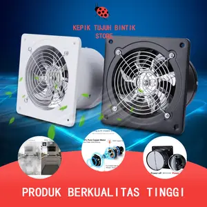 Exhaust Fan Dinding 4Inch Kipas Exhaust Ventilasi Dinding exhaust fan kamar mandi Booster Fan kitchen set