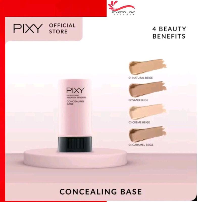Pixy UV Whitening 4 Beauty Benefit Concealing Base -  2 in 1 Alas Bedak (Foundation) +Concealar 0