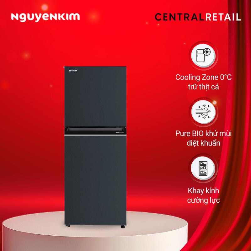 [Free Giao Lắp] Tủ lạnh Toshiba Ngăn đá trên Inverter 194 lít GR-RT252WE-PMV(52), công nghệ Origin Inverter tiết kiệm điện