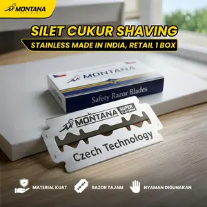 MONTANA Razor Blades Silet Cukur Shaving Comfort MBS-5 MADE IN INDIA Retail 1 Box