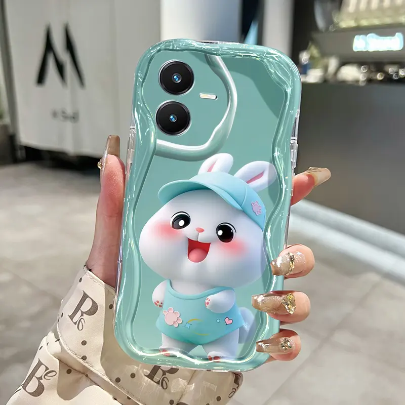 Casing Hp VIVO Y22 VIVO Y22s Case Kelinci populer pola silikon baru Casing HP ganda pelindung Kesing sederhana Softcase
