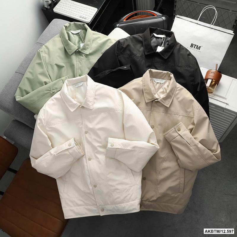 Áo Khoác Phao Nam BTM Thick Wind Jacket - Vải Gió Trần Bông 3 Lớp Nhẹ Form Slim Fit - 12.597