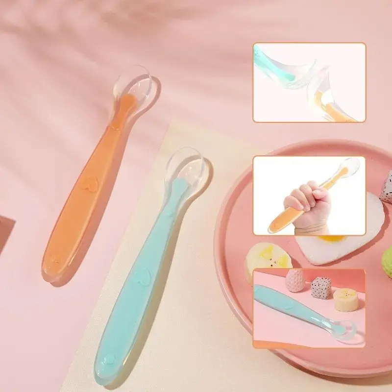 Nexxio Sendok Makan Bayi Silikon Lembut / Sendok Makan Bayi Lentur Sendok Makan 1