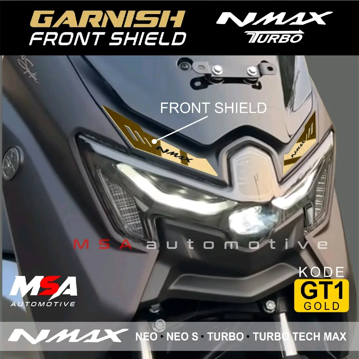 2PCS GARNISH FRONT SHIELD NMAX TURBO - NMAX NEO Motor