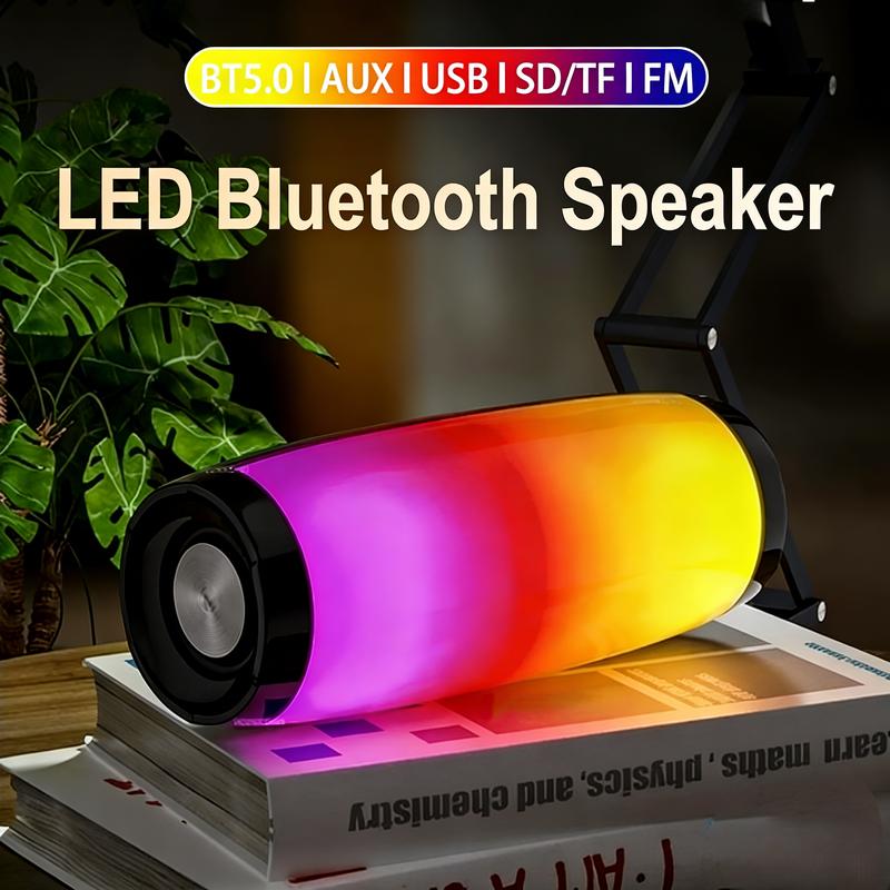 Loa Bluetooth thiết kế đèn LED đổi màu cực đẹp, âm thanh super bass mạnh mẽ, kết nối nhanh ổn định, pin 1500mAh dùng lâu, hỗ trợ USB thẻ nhớ radio tiện lợi mang đi mọi nơi