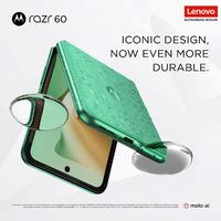 Gambar Motorola Razr 60 - 4500mAh 30Wwired/15W WLC - 32MP Selfie - 50MP RearCam OIS - 13MP UW/Macro - Moto AI - 3.6”Ext/6.9”Int Display - GIBRALTAR SEA dari Lenovo Authorized Bogor Kab. Bogor 4 Tokopedia