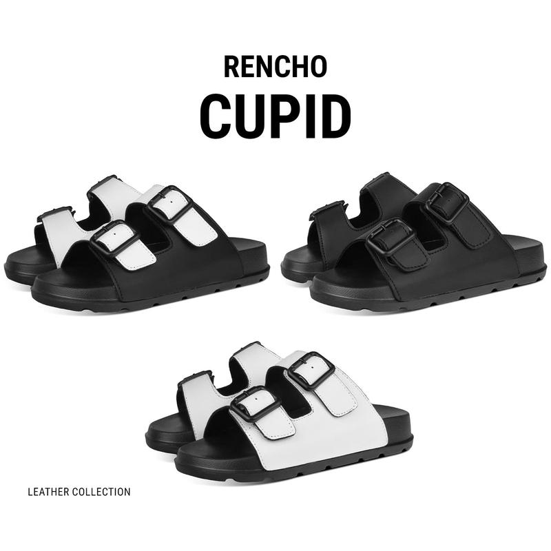 RENCHO CUPID SANDAL dép da cao cấp 2 quai ngang đế cao 4cm nam nữ
