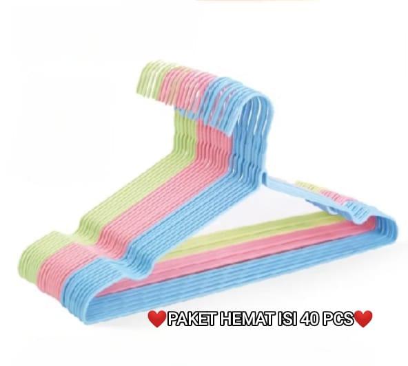ISI 50 PCS!!! HANGER KAWAT / GANTUNGAN BAJU ANTI KARAT stainless Pakaian 2