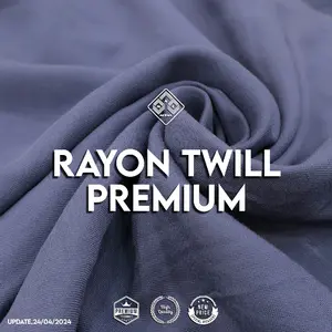 {BEST SELLER!!} Kain RAYON TWILL Premium Per 0.5 Meter Termurah By Qizara Rayon Twill Viscouse Viscouse Premium Fabric