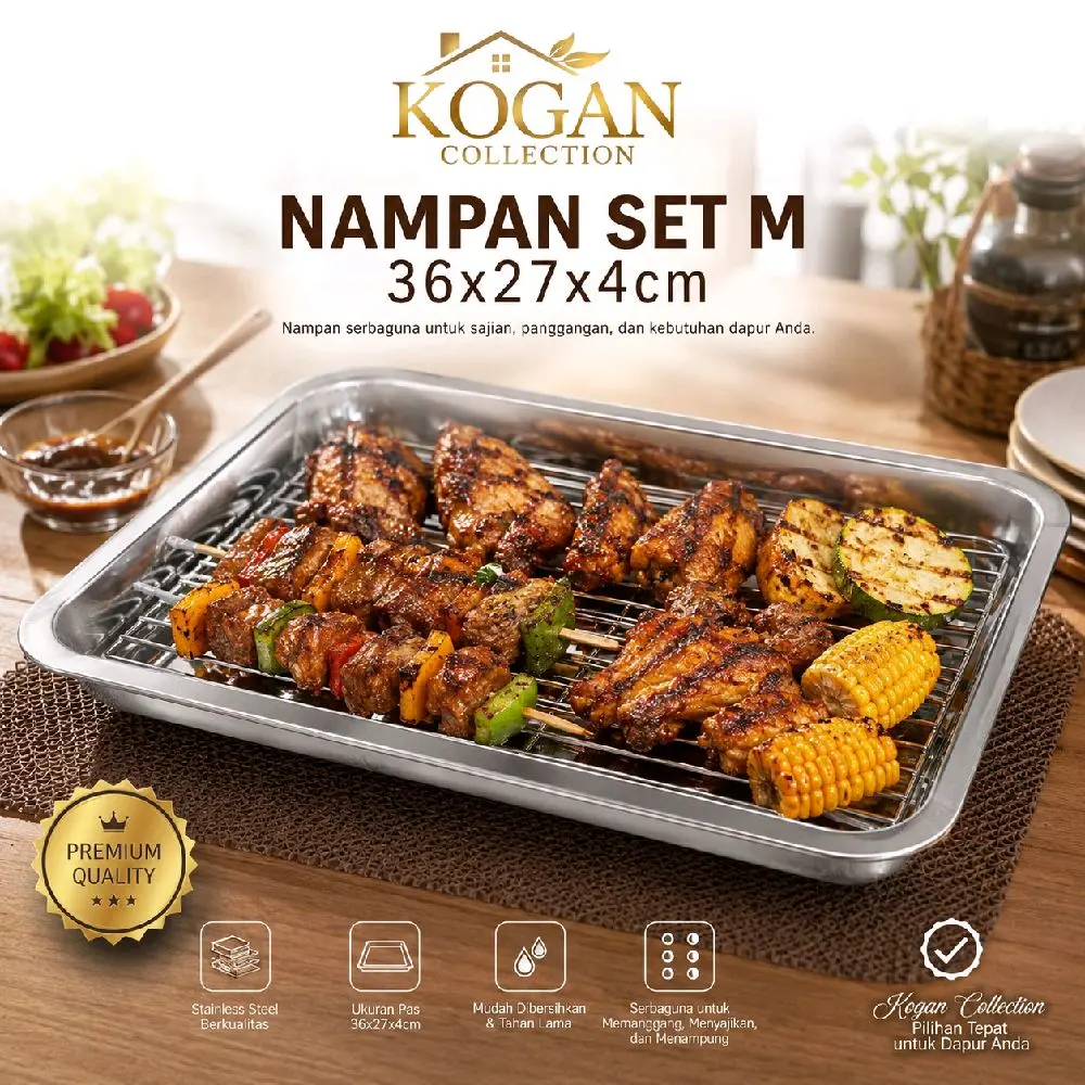 NAMPAN PENIRIS COOLING RAK KRN-304 SIZE S M L XL & XXL, COOLING RAK STENLESS STEEL COCOK UNTUK BAKING & COOKING, STENLESS KITCHENWARE