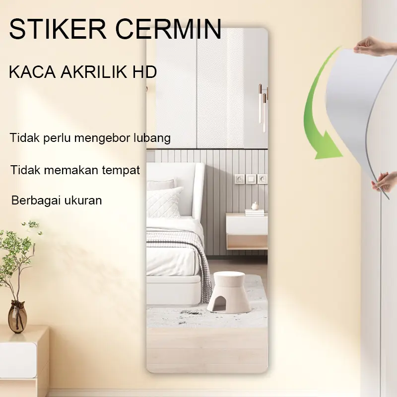 [PGS] Sticker cermin 3d stiker dinding Kaca Akrilik Sudah Dengan Perekat Wallpaper Mirror Kamar Mirror Stiker Dinding Sticker Tempel Cermin Tempel Model Cermin Dengan Bahan Akrilik Mudah Dilepas Stiker Cermin Kaca Dinding Akrilik 40x40CM 30x30CM 20x20CM