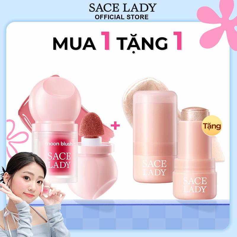 [Mua 1 Tặng 1] Phấn Má Hồng Dạng Lỏng SACE LADY Lâu Trôi Dưỡng Ẩm Không Thấm Nước & Phấn Bắt Sáng Tự Nhiên 8g/0.28Oz