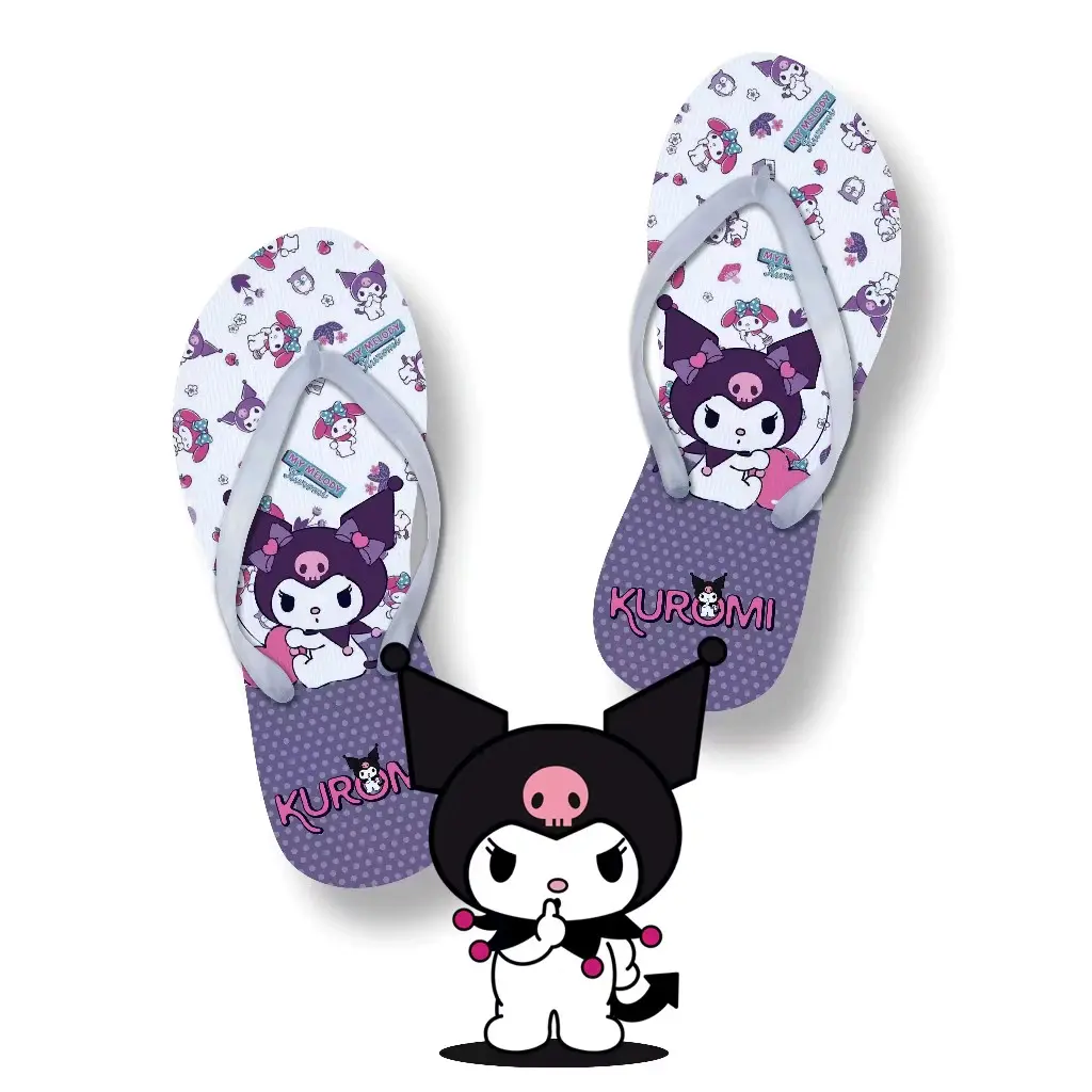 Fashion | Sandal Anak Remaja Perempuan | Sandal Jepit Kuromi Ungu