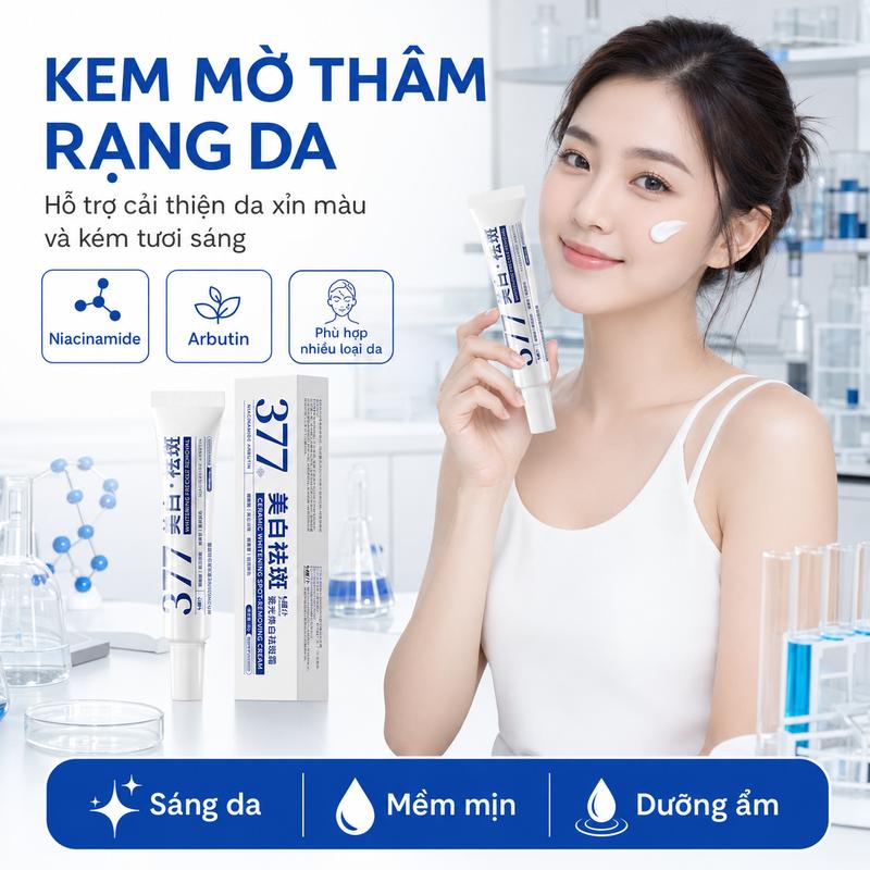 Kem Dưỡng Da 377 Arbutin Niacinamide Hỗ Trợ Làm Mờ Nám Tàn Nhang Thâm Sạm Cải…