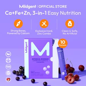 Mildgent-BerryBoost (Calcium&Iron&Zinc)-10ML*10 PACKETS Health Supplements