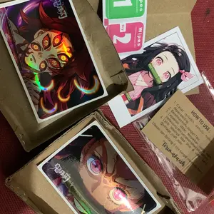 Stiker Sticker Hologram Garskin Kartu ATM  NEZUKO ZENITSU - Kimetsu No Yaiba -  Debit Credit Emoney Flazz Sticker Card