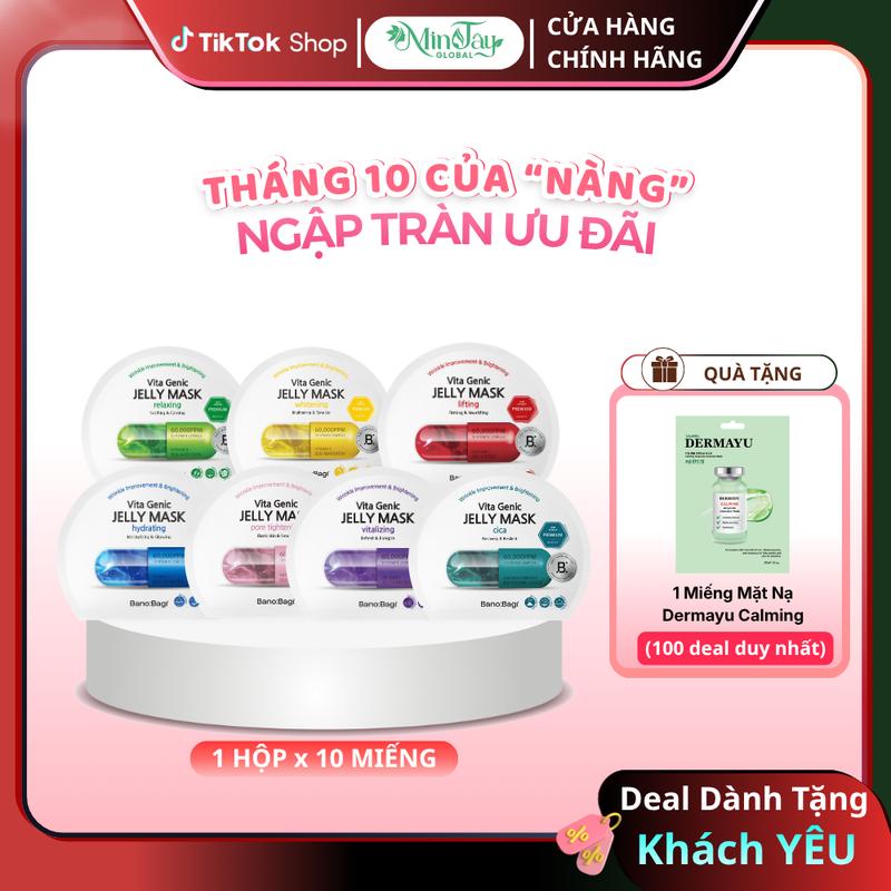 Mặt Nạ BanoBagi Vita Genic Jelly Mask - Dưỡng Da Chuyên Sâu Dành Cho Mọi Loại Da 30ml - 1 Hộp x 10 Miếng