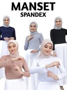 DAHLIABUTIK.ID - Manset basic Premium Spandek / Manset Lengan Panjang Turtleneck Dalaman Atasan Wanita Muslim Fit Nyaman