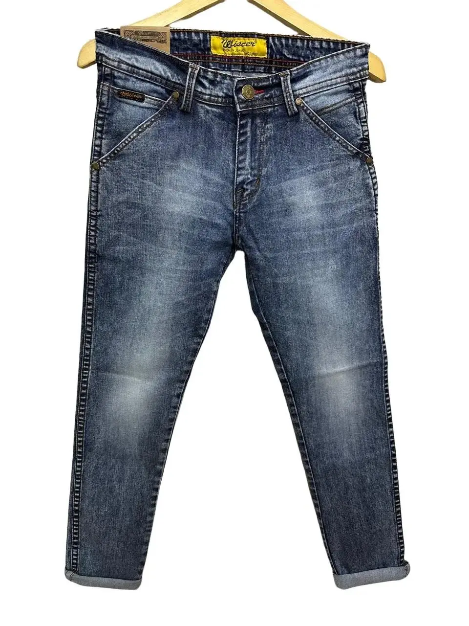 Mc Wiscer Jeans Panjang Pria Skinny Stretch Model Kantong Miring Nyaman Saat Dipakai Celana Pensil Denim