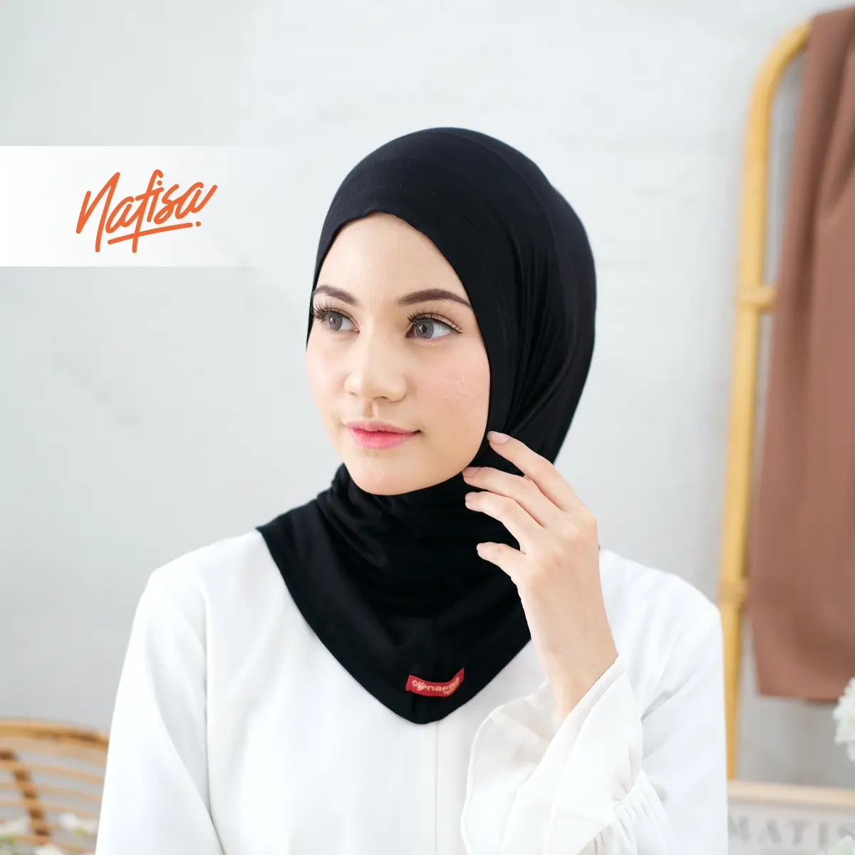Nafisa Inner Ciput Ninja Non Resleting - Inner Jilbab Antem Rayon Dalaman Kerudung Hitam