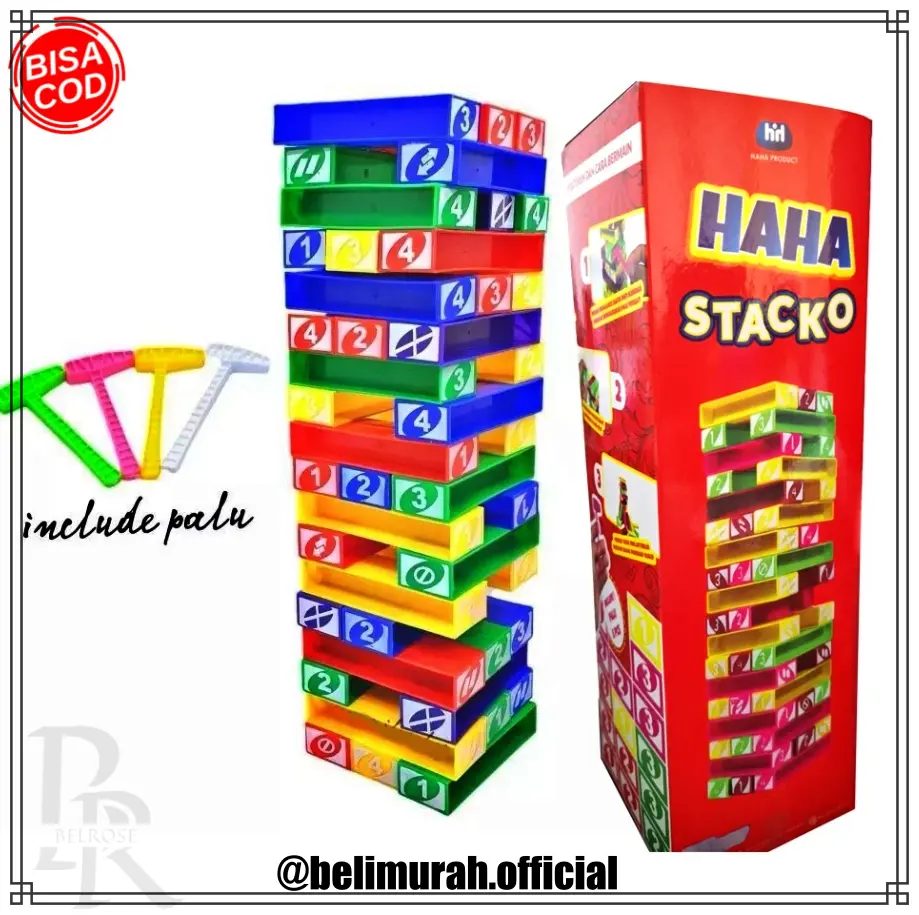 MAINAN SERU KELUARGA STACKO / BALOK STACKO / FAMILY GAME / FUN GAMES / STACKO BOARD GAME