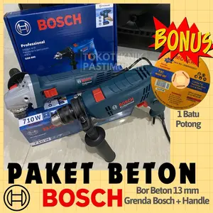 PAKET BOSCH Grenda Bor Gurinda Grinda Tangan GWS 700 GWS700 Bor Besi Kayu 10mm GBM 400 GBM400 GWS060 GBM350
