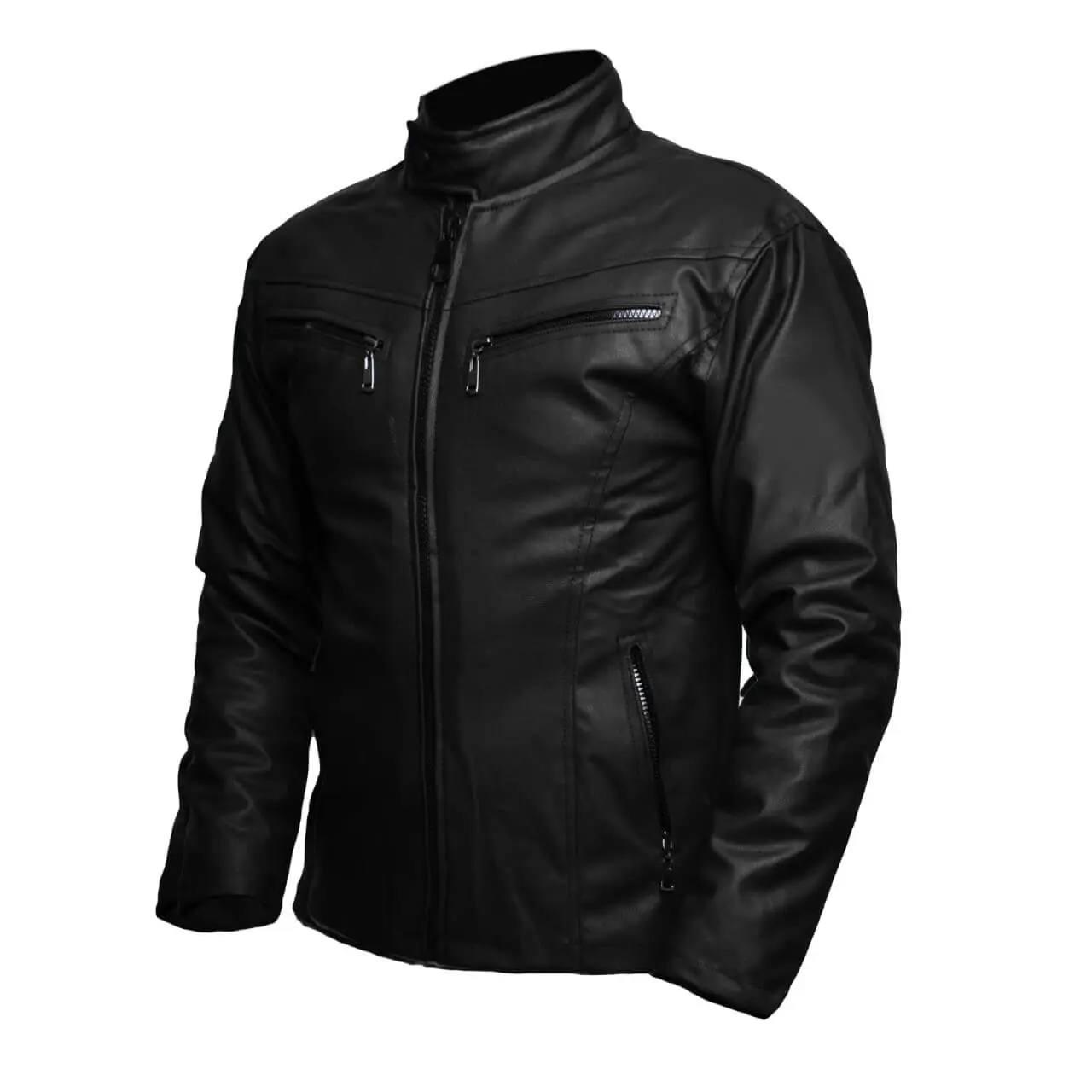 Jaket Motor Pria BKR 034 Jaket Touring Polos Bandung Semi Kulit Keren