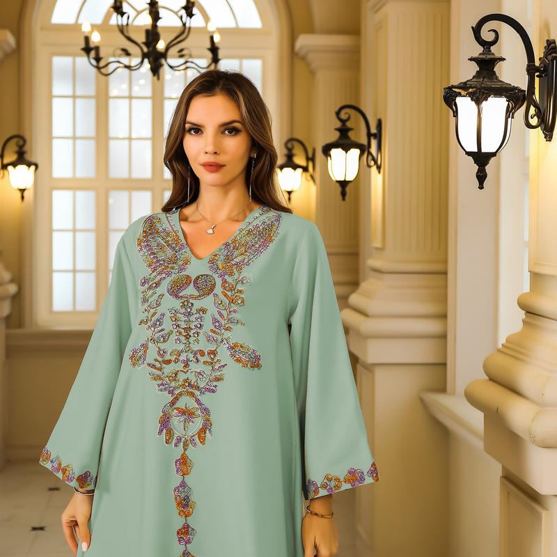 Product Introduction of Váy Nữ Abaya, Phong Cách Hồi Giáo, Áo Choàng Kim Cương Tùy Chỉnh, Phong Cách Dubai Và Thổ Nhĩ Kỳ 1