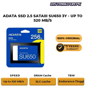 ADATA SSD 2.5 SATAIII SU650 3Y - UP TO 520 MB/S