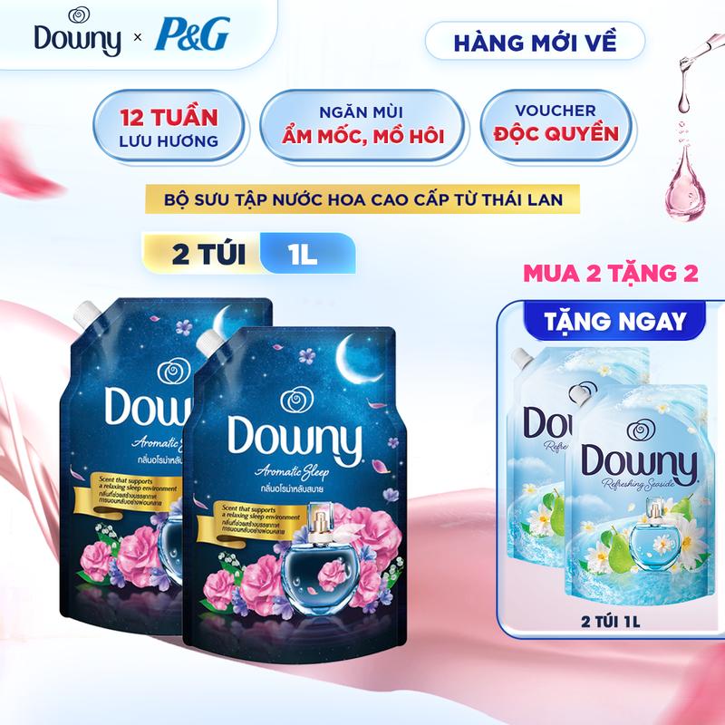 Mua 2 tặng 2 Nước xả vải Downy nước hoa thơm ngát nhiều mùi hương 1L