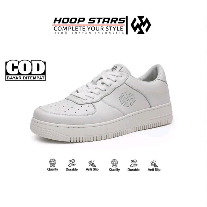 (SOL JAHITAN!!) SEPATU PUTIH FORCE 01 ONE PRODUK LOKAL KASUAL ELEGAN 2