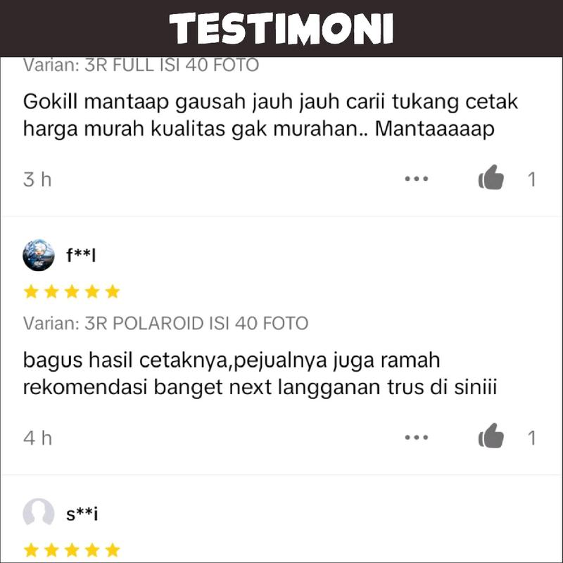 CETAK FOTO BERBAGAI MACAM UKURAN MULAI DARI 2R,3R,4R,5R,6R,8R,10R MURAH DAN BERKUALITAS ( BISA COD ) 5