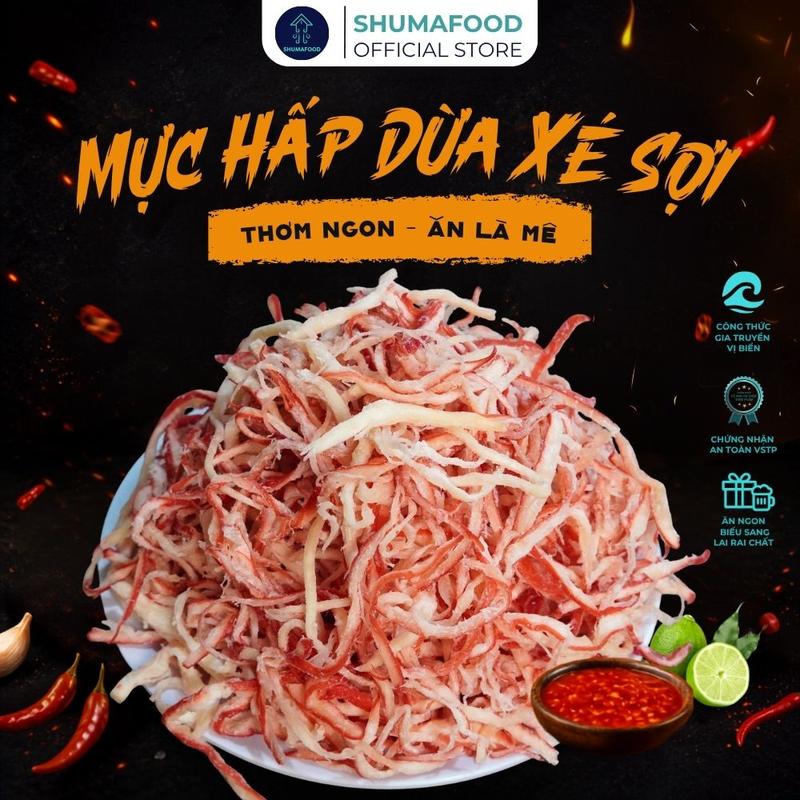 Khô mực hấp dừa xé sợi túi zip 140g ShumaFood đặc sản Nha Trang, snack ăn vặt…