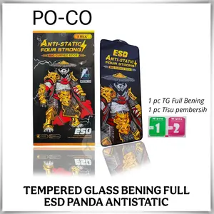 TEMPERED GLASS P0CO FULL KACA ESD ANTI STATIC FOR P0CO X7 PRO M6 M6 PRO X5 X6 X6 PRO X3 GT X3 PRO X3 NFC M3 PRO M3 M4 PRO F6 F6 PRO C55 C71 C75