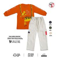 Gambar MAXIMO.CO Setelan Anak Girrafe Orange & Celana Chino Kargo Panjang 3 Warna Usia 3-12 Tahun Fashion Anak - Kaos Panjang + aktive kargo Hitam, Setelan M ( 3 - 4 tahun ) dari Maximo Clothing Store Kab. Bandung 2 Tokopedia