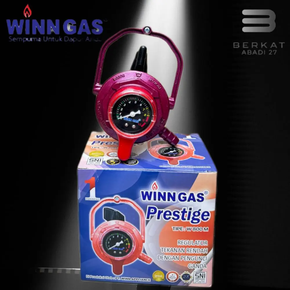 Regulator Gas WINN W-800 Meter PRESTIGE DOUBLE LOCK | Tekanan Stabil & Aman