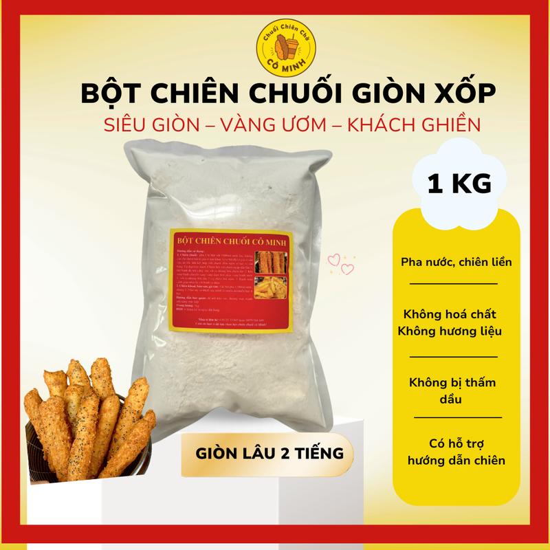  1kg Bột Chiên Chuối chiên khoai lang Cô Minh Siêu Giòn thơm ngon 