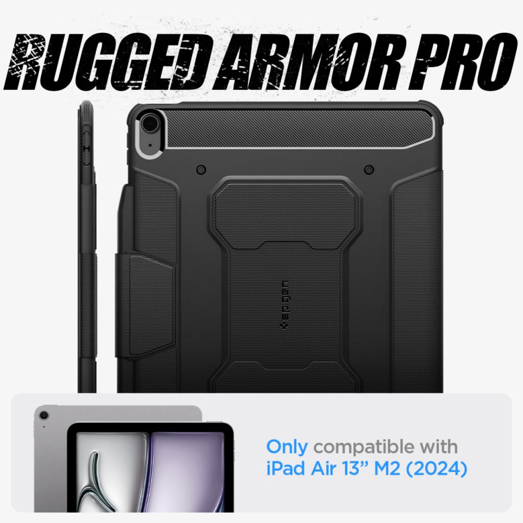Spigen iPad Air 13" (2024) Case Rugged Armor Pro - Black ACS07669