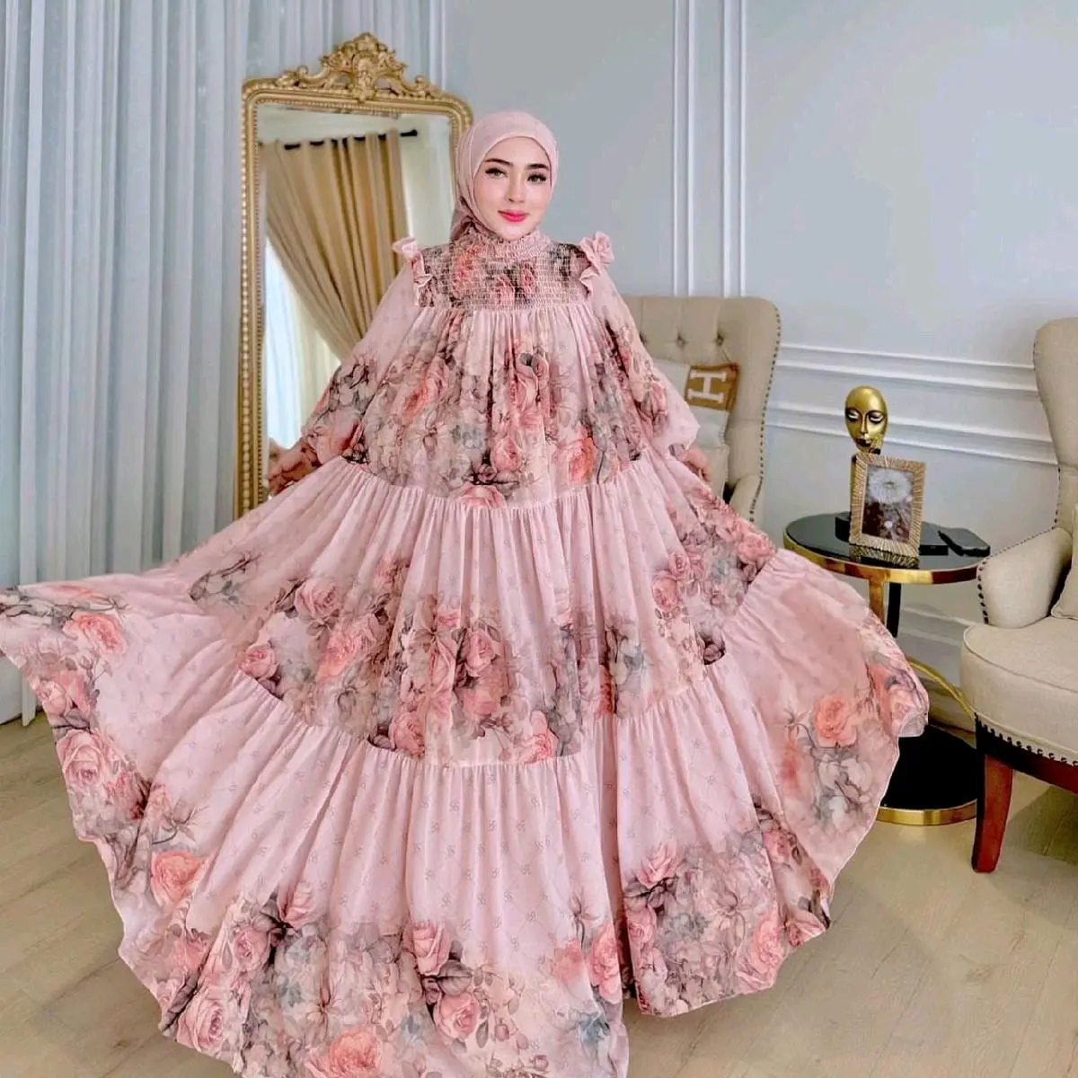 DRESS SET HIJAB MEKKA SHELLA SAUKIA