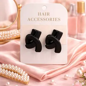 Hair Clip Hitam Elegan untuk Aksesori Rambut Wanita Modern dan Stylish