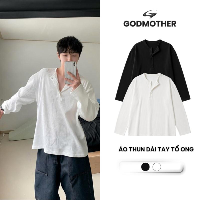 Dài Tay chất liệu cotton tổ ong Basic- Áo Thun Nam Nữ Thu Đông Mensw
