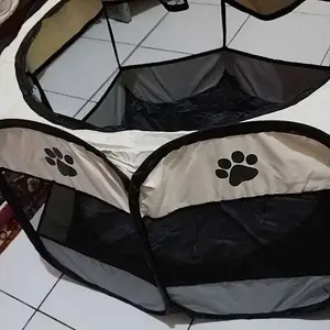 Kandang Bersalin Kucing (Whelping Tent) - Tenda Portable Anti Air dengan 8 Panel & Mat Khusus, Kandang Tertutup untuk Persiapan Melahirkan Anjing/Kucing, Sekaligus Portable Litter Box