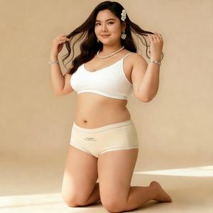 Level 10A Antibacterial Brushed German Fleece Boxer Briefs for Women Double High Elasticity Full Coverage Suitable for 45-150kg Plus Size