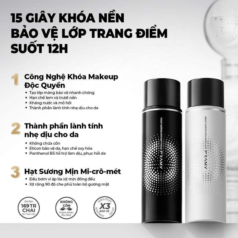 Product Introduction of [SIZE NHỎ] PRAMY Xịt Khoá Nền Cố Định Lớp Trang Điểm Dịu Nhẹ Dưỡng Ẩm Không Bết Dính 30ml 5